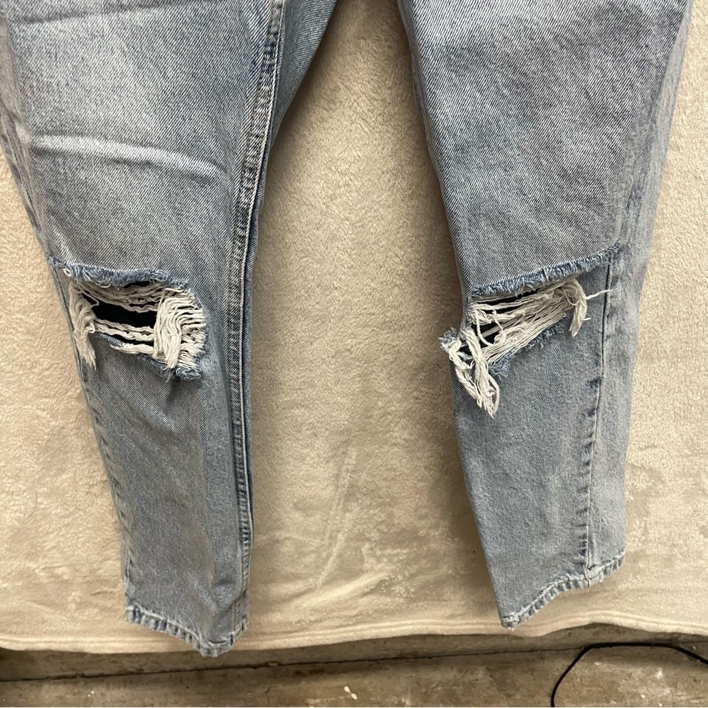 Topshop mom jeans distressed grunge women’s 32 - Picture 5 of 8